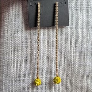 Chic Gold and Yellow Drop Earrings